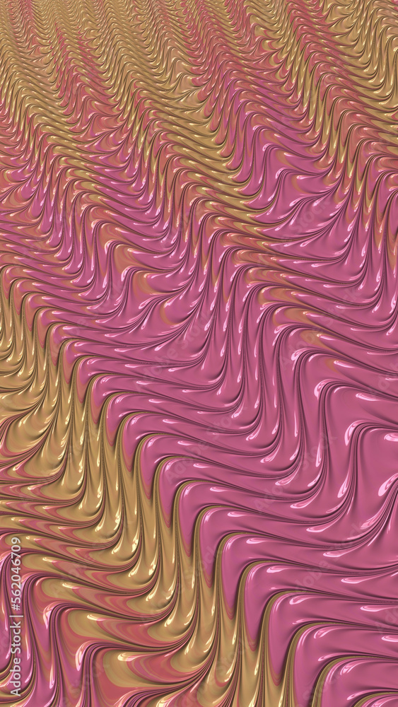 Fototapeta premium Artistic and imaginative digitally designed abstract 3D fractal background
