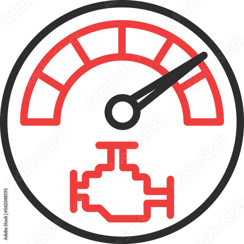 speed meter Vector Icon
