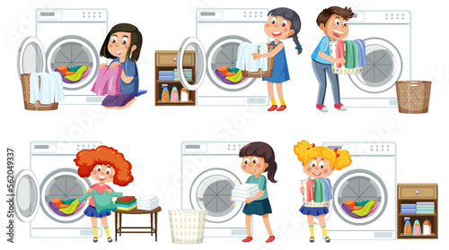 Kids cleaning at home set