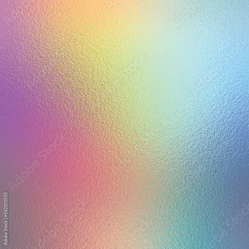 Luxury silver holographic iridescent foil texture background, neon rainbow backdrop, vector illustration for print.