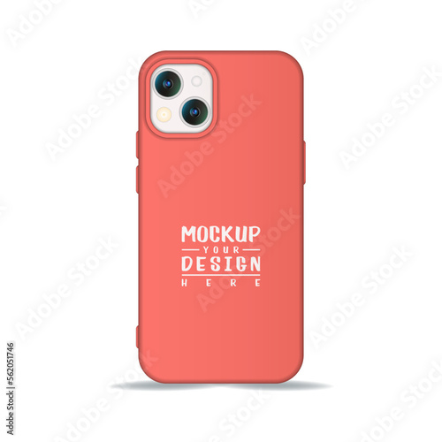 Smartphone vector mockup isolated on white background