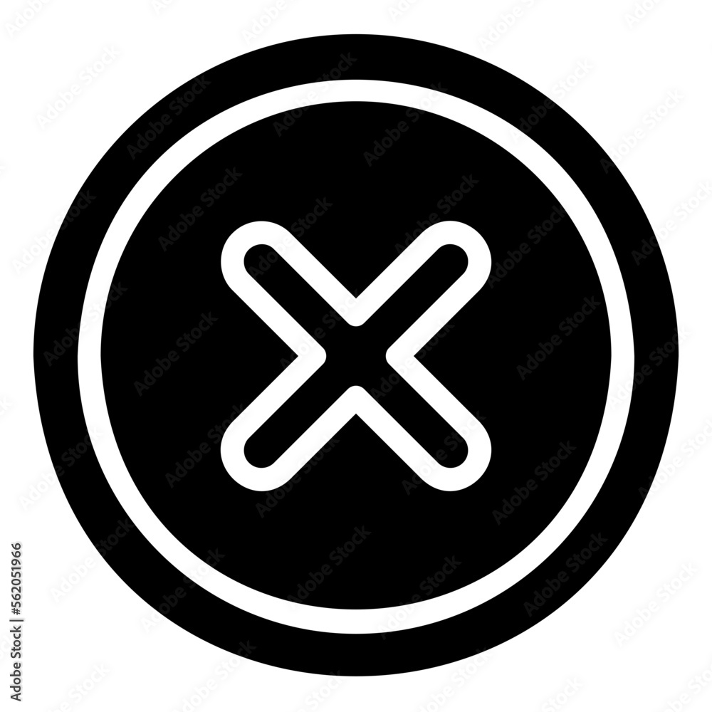 Obraz premium cancel glyph icon