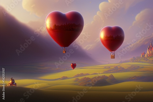 Valentine´s Day hot air balloon