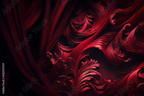 red velvet background, Generative AI