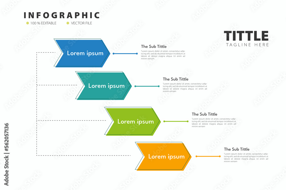 infographics template arrow