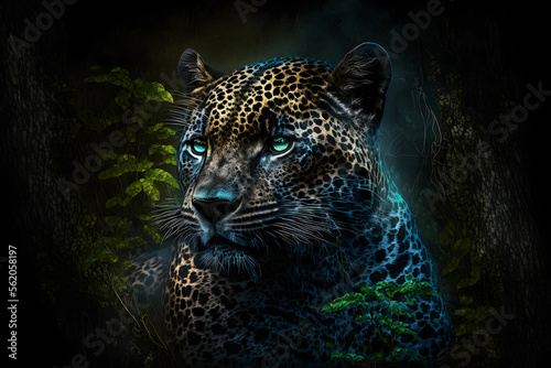 dual exposure  leopard  tiger  wild  tier  be  ngstigend  hintergrund  dunkel  l  we  katze  k  nige  dual  exposure  