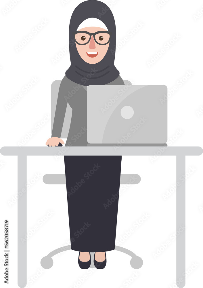 Arab Businesswoman, worker at office.