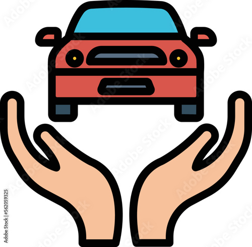 car protection Vector Icon
