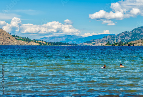 The vast Skaha Lake at Okanagan Falls, British Columbia, Canada  photo