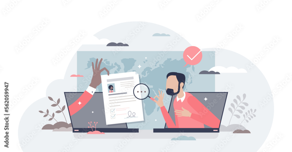 Hiring remotely and send job application or CV online tiny person ...