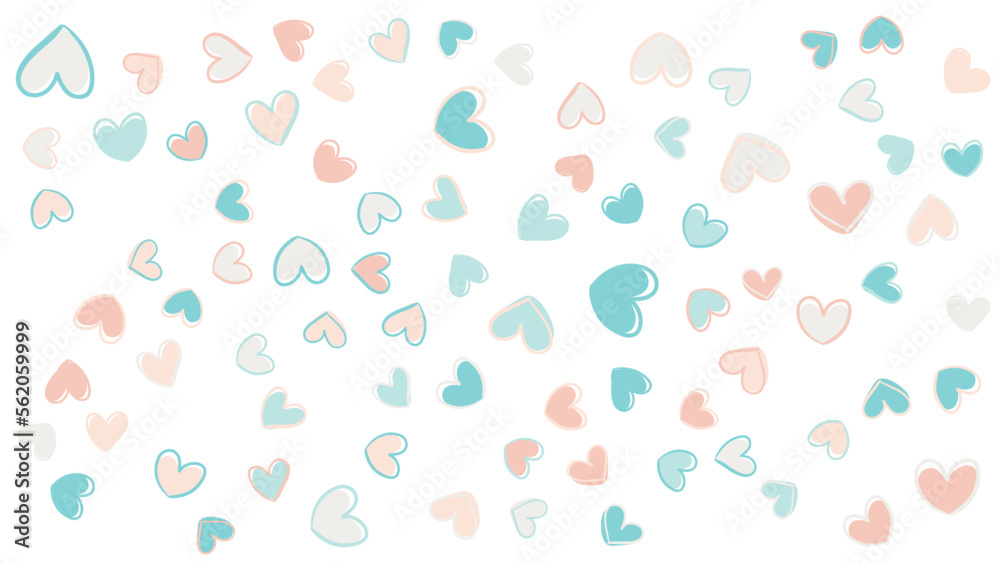 Cute love valentines pattern background