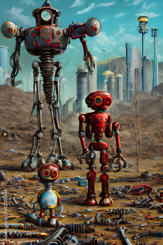 Obraz na płótnie Robots! World Tour