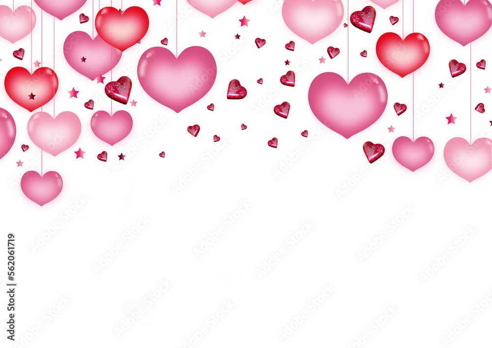 バレンタインにピンクハート型チョコとのハート柄のテクスチャ素材