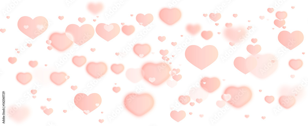 Hearts confetti bokeh pink peach Hearts confetti bokeh pink peach