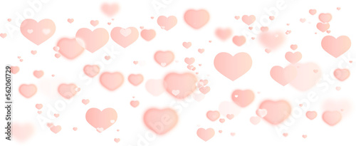 Wallpaper Mural Hearts confetti bokeh pink peach Torontodigital.ca