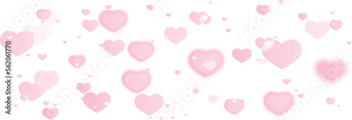 Hearts confetti bokeh pink