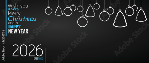 Wish you a very merry christmas and a happy new year 2026 Greetings