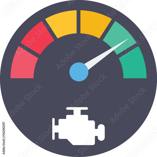 speed meter Vector Icon
