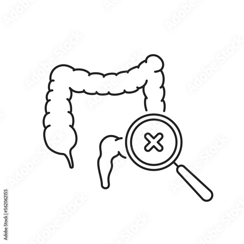 search medical problem in human intestinal tract icon