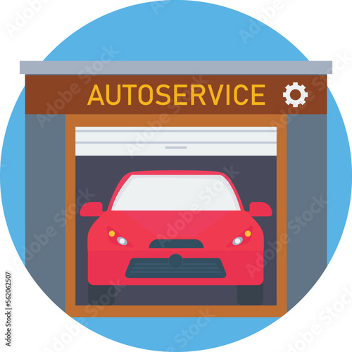 Car Service Vector Icon
