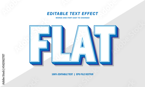 flat clean text style effect