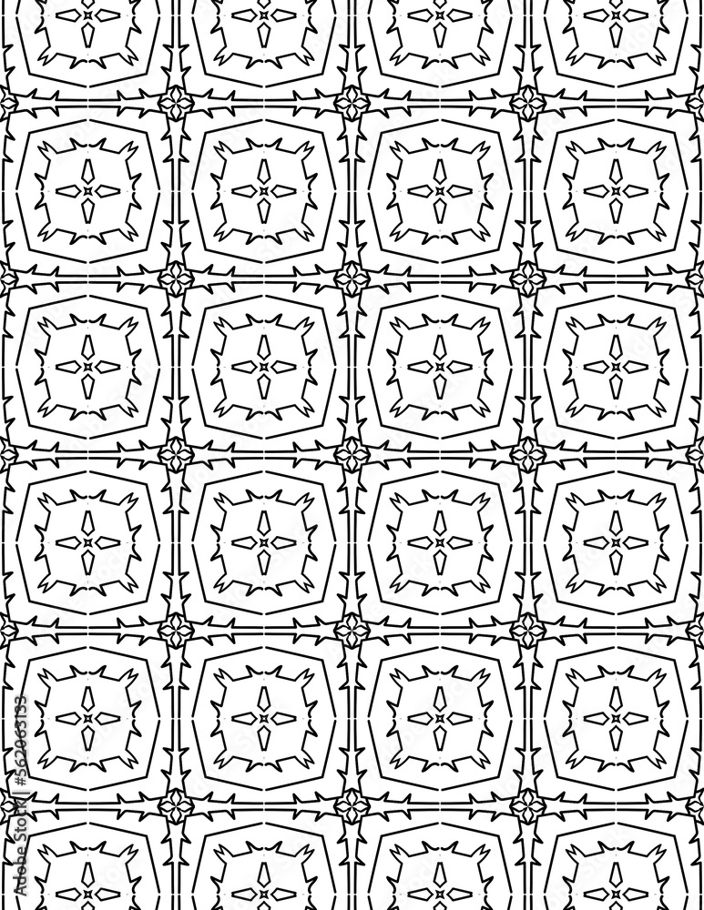 Obraz premium Black and white abstract geometric pattern