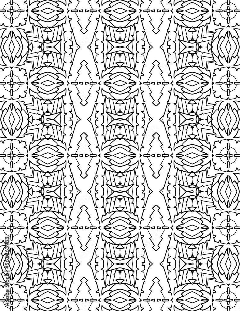 Obraz premium Black and white abstract geometric pattern