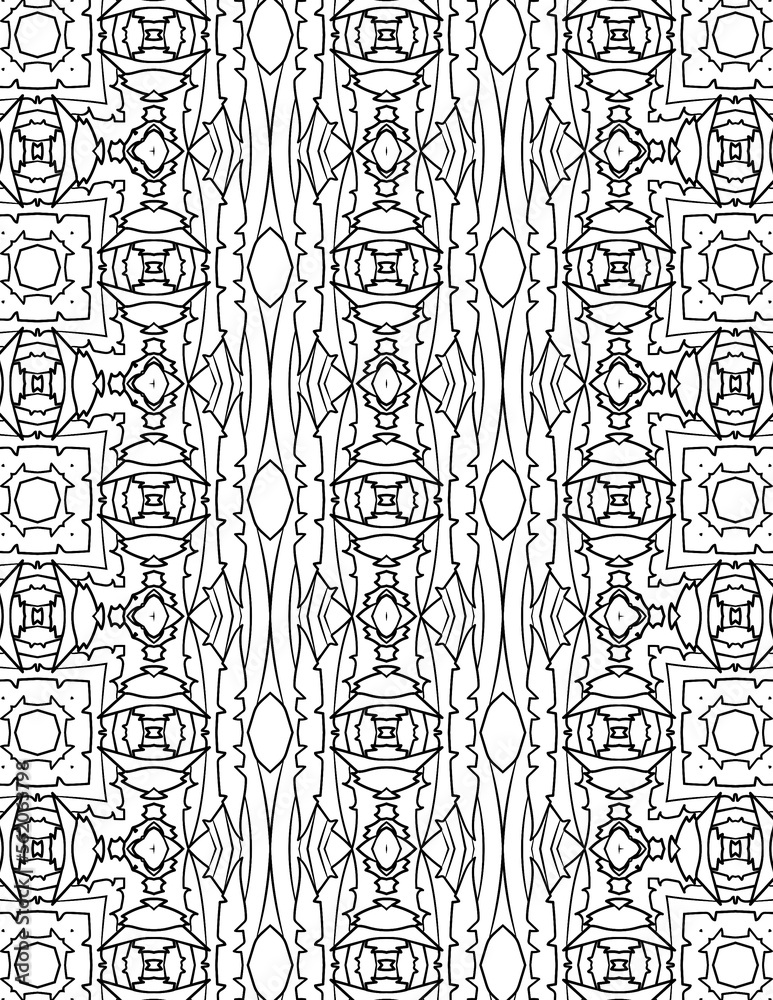 Obraz premium Black and white abstract geometric pattern