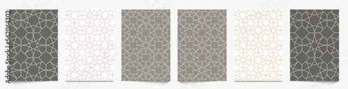 幾何学 抽象 星型 伝統 背景 セット