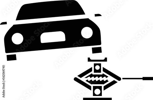 Car jack Vector Icon
