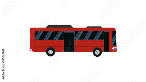 Big red bus isolated on whi...