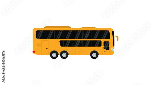 Big yellow bus isolated on ...