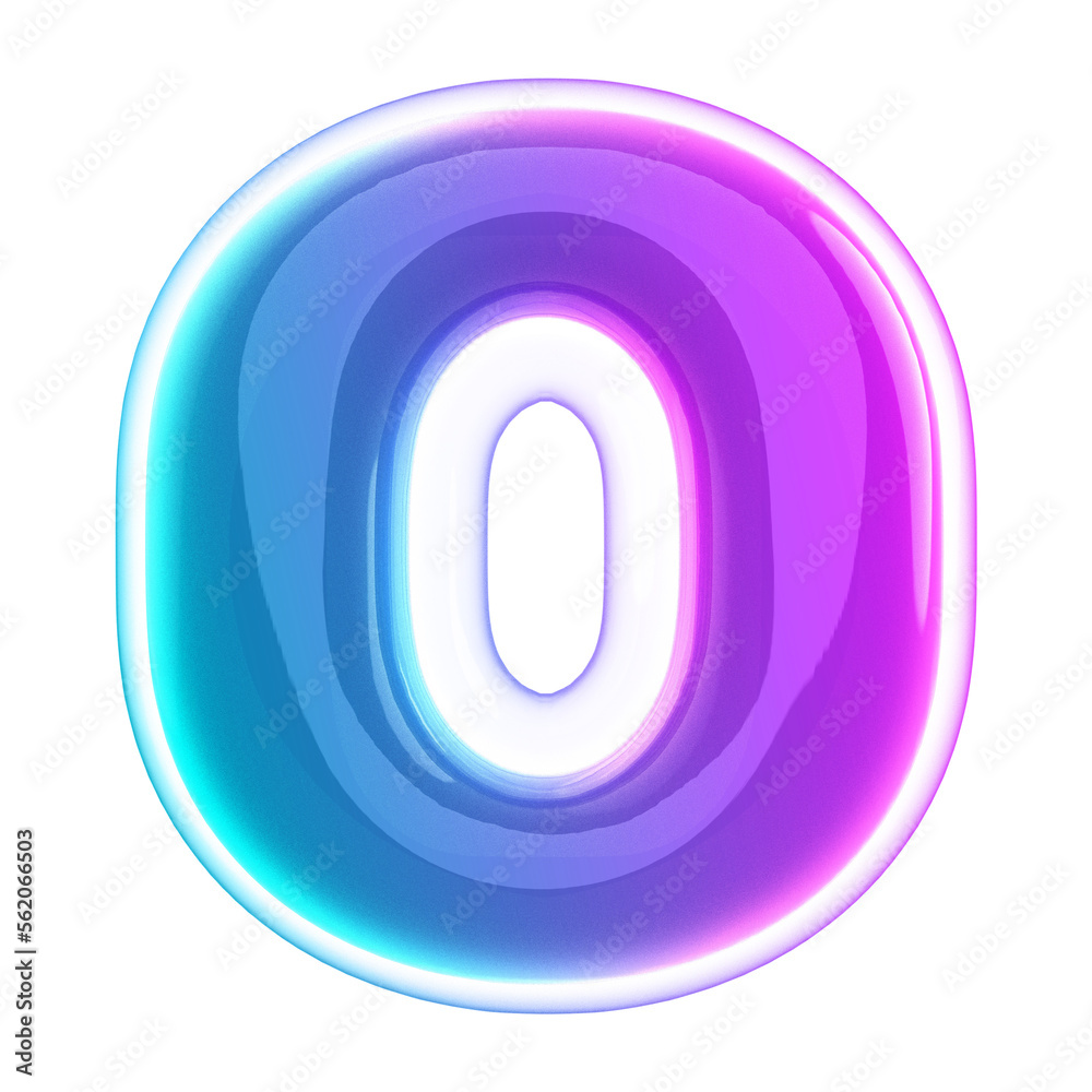 3D Letter O Gradient
