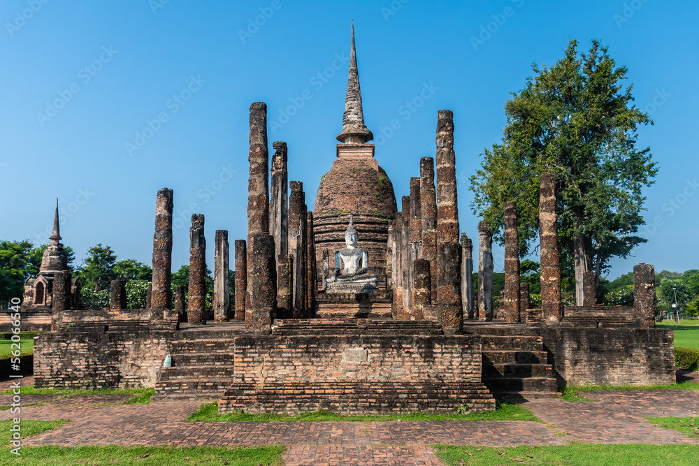 Fototapeta premium Wat Temple beautiful temple in the historical park Thailand