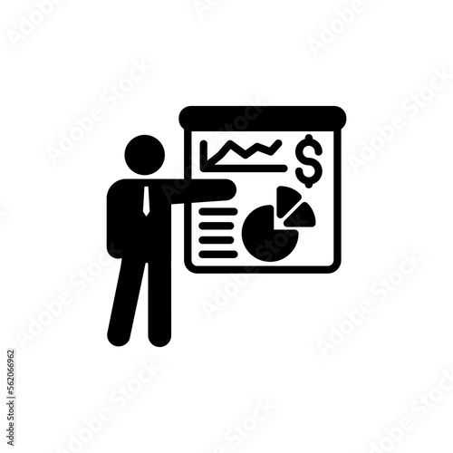 Presentation icon in vector. Logotype