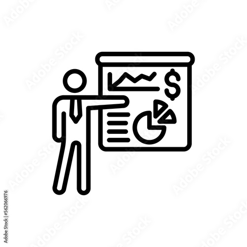 Presentation icon in vector. Logotype