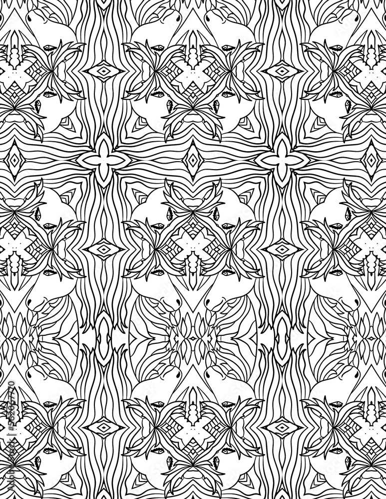 Black and white abstract geometric pattern Black and white abstract geometric pattern