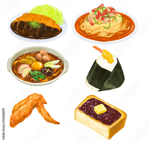 名古屋めし　イラストセット　２