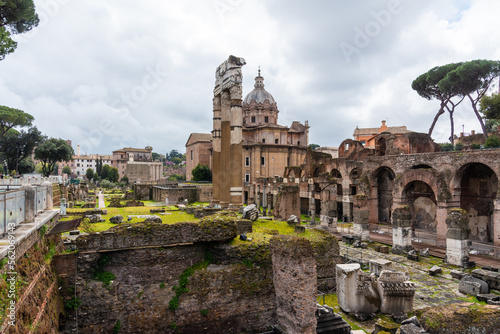 Ancient foro romano in the centre of Rome, Lazio, Italy