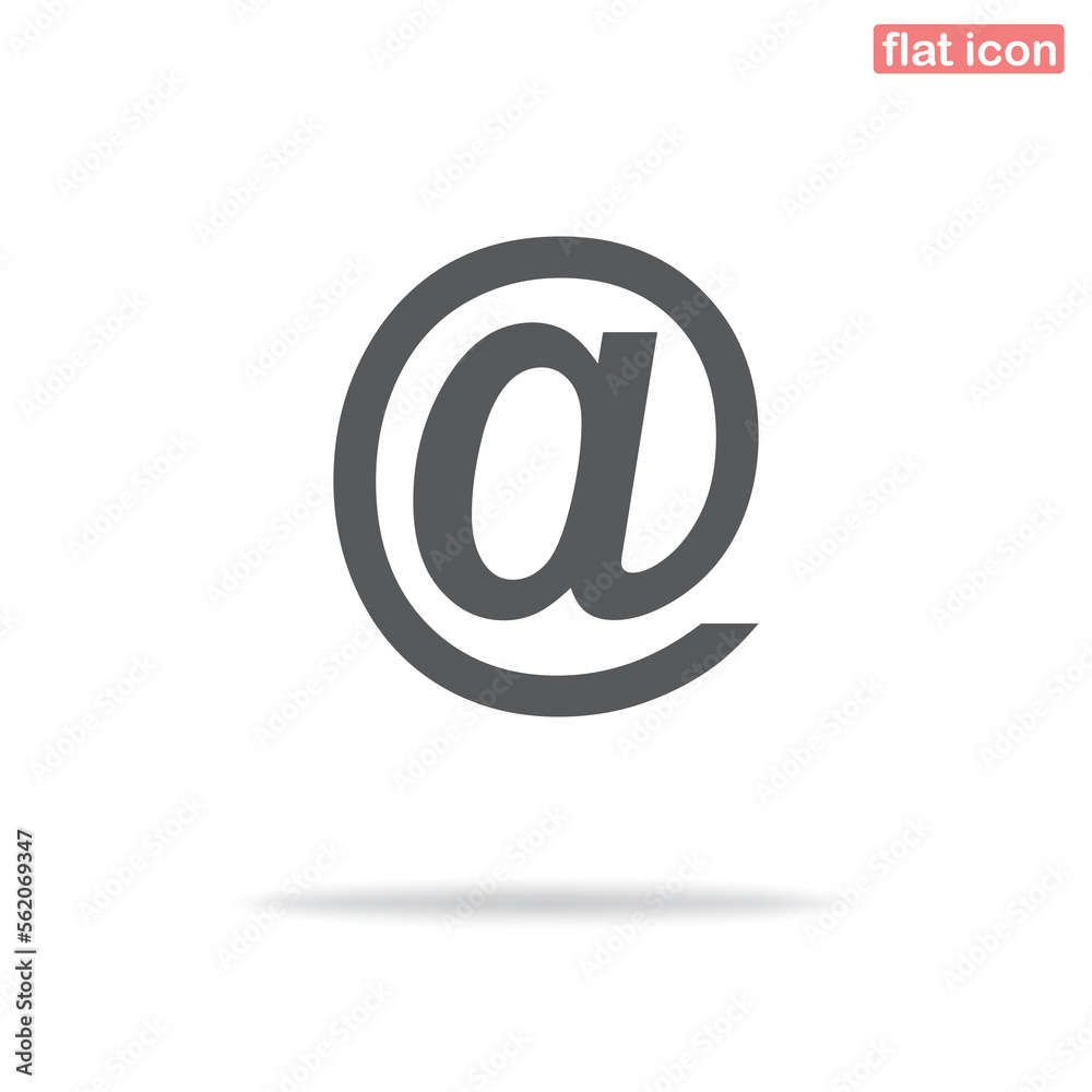 Simple email icon. Minimalism, vector illustration. Silhouette icon.
