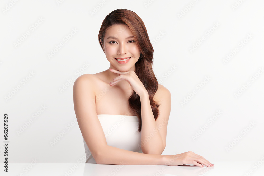 Beautiful young asian woman with clean fresh skin on white background, Face care, Facial treatment, Cosmetology, beauty and spa, Asian women portrait. Beautiful young asian woman with clean fresh skin on white background, Face care, Facial treatment, Cosmetology, beauty and spa, Asian women portrait.
