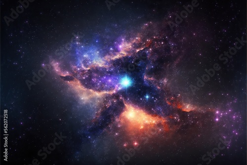 Starry Space Nebula  Stars  Space Background  Concept Art  Digital Illustration  Generative AI