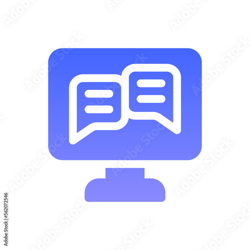chat bubble flat gradient icon