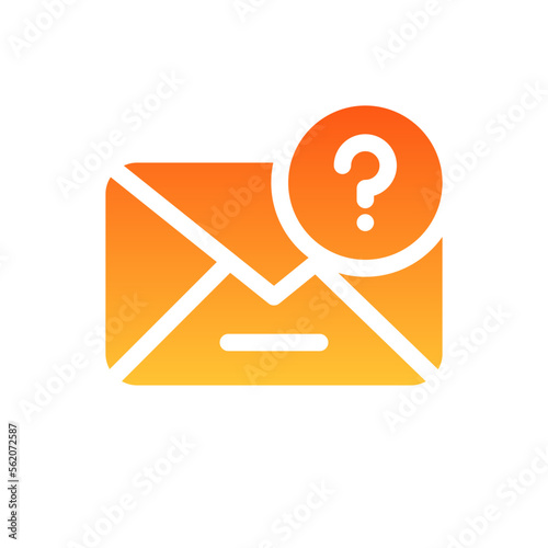 letter flat gradient icon