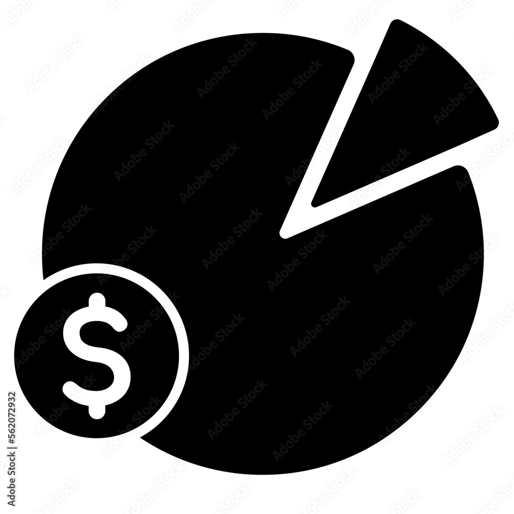 Gráfico circular. Dólar. 