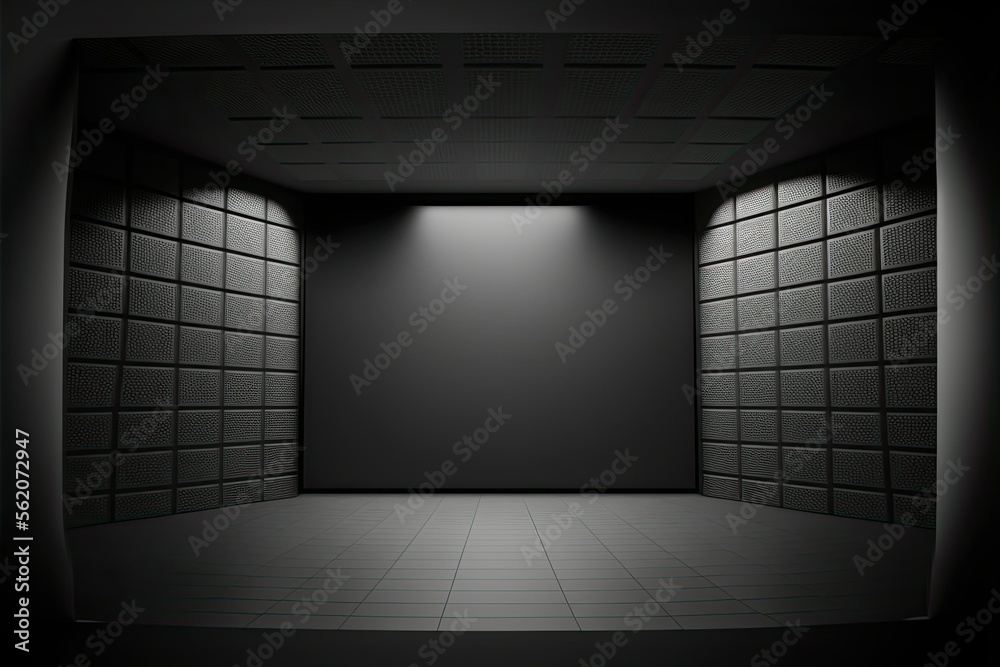  blank black big videowall, Ideal for tv shows, presentations, ai generated
