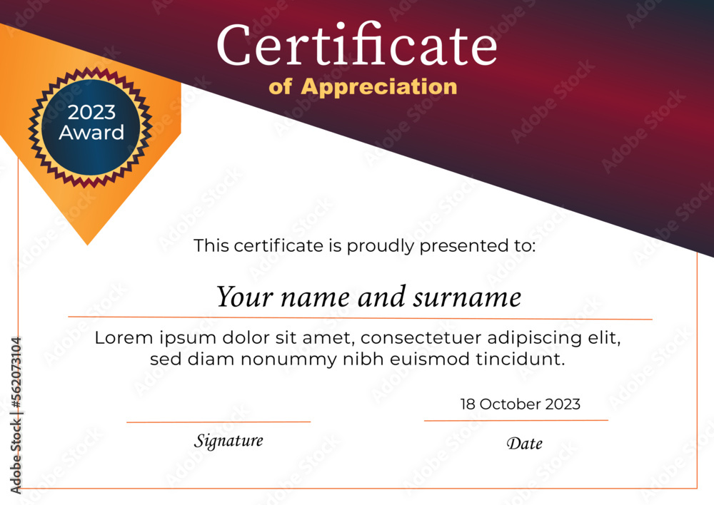 Obraz premium Premium certificate design template