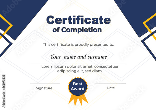 Premium certificate design template