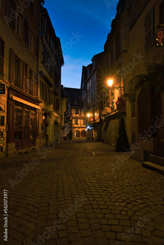 Colmar old town center at night