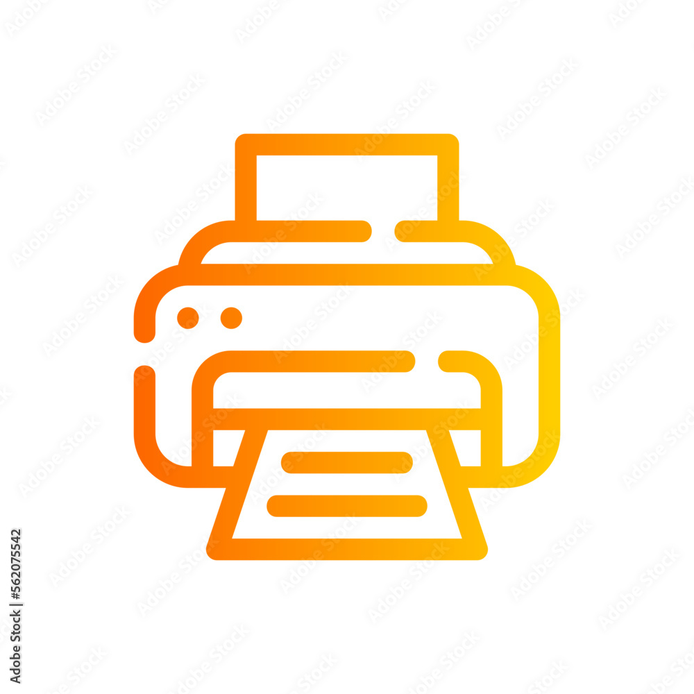 printer gradient icon printer gradient icon